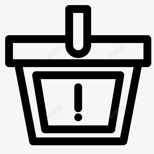 购物篮提醒购物svg_新图网 https://ixintu.com 购物 购物篮 提醒 加粗 粗线