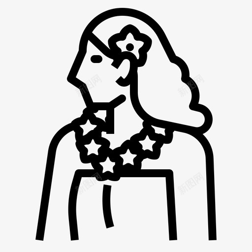 女人夏威夷26岁轮廓svg_新图网 https://ixintu.com 女人 夏威夷 轮廓