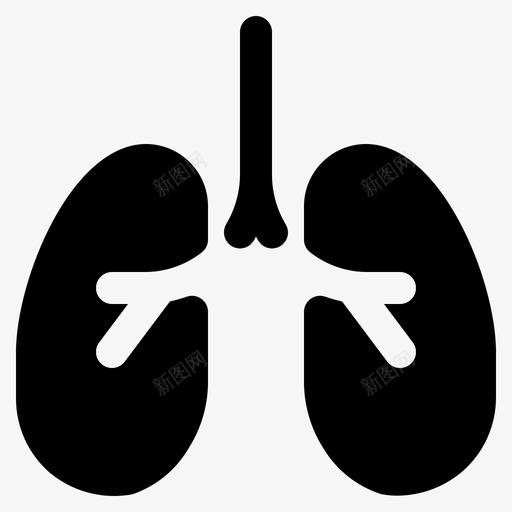 肺呼吸健康svg_新图网 https://ixintu.com 呼吸 健康 医院 医疗 治疗 固体 容积