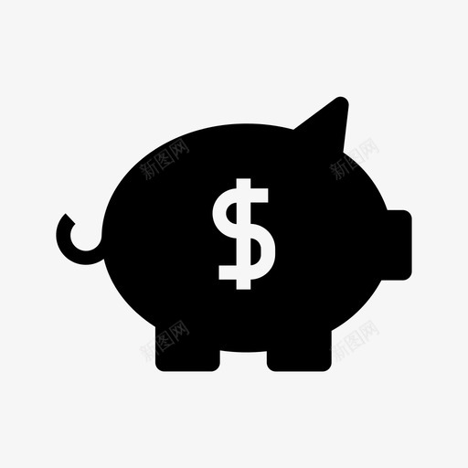 存钱罐现金美元svg_新图网 https://ixintu.com 存钱 现金 美元 储蓄
