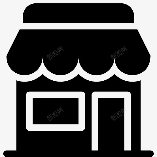 商店建筑电子商务svg_新图网 https://ixintu.com 电子商务 商店 建筑 网上商店 购物 字形