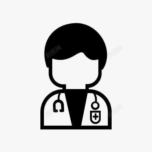 医生化身男人svg_新图网 https://ixintu.com 职业 医生 化身 男人