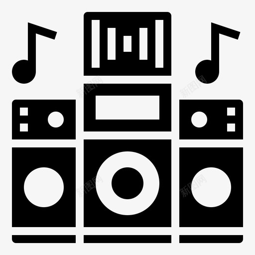 音乐娱乐歌曲svg_新图网 https://ixintu.com 音乐 娱乐 歌曲 扬声器 立体声 生日 派对