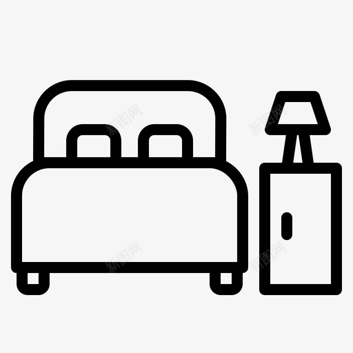 卧室家具酒店svg_新图网 https://ixintu.com 卧室 家具 酒店 室内设计