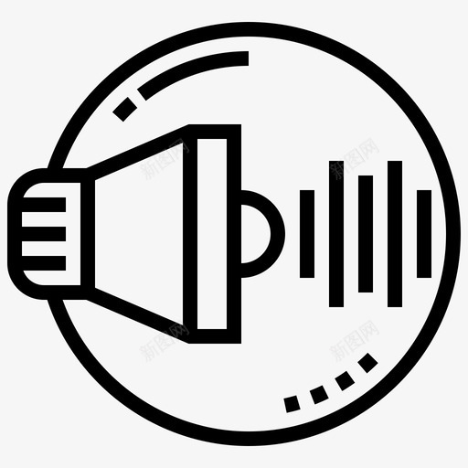 音量质量声音svg_新图网 https://ixintu.com 语音 音量 质量 声音 扬声器 识别 线路