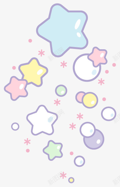 可爱星星童趣png免抠素材_新图网 https://ixintu.com 可爱 星星 童趣