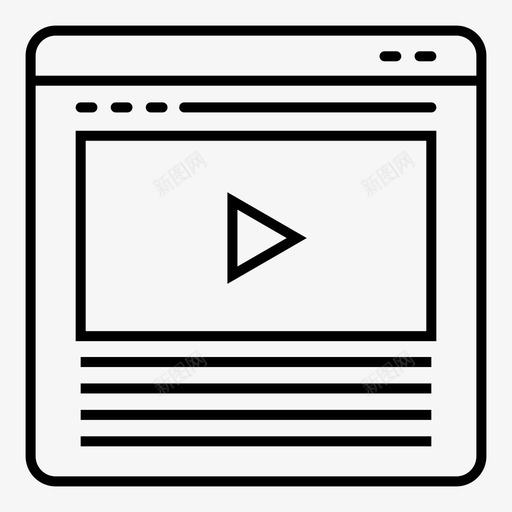 视频播放器网站内容互联网svg_新图网 https://ixintu.com 视频 播放器 网站 内容 互联网 多媒体