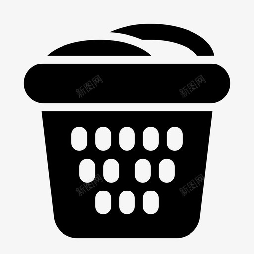 衣服篮干净的脏的衣服svg_新图网 https://ixintu.com 衣服 干净 固体