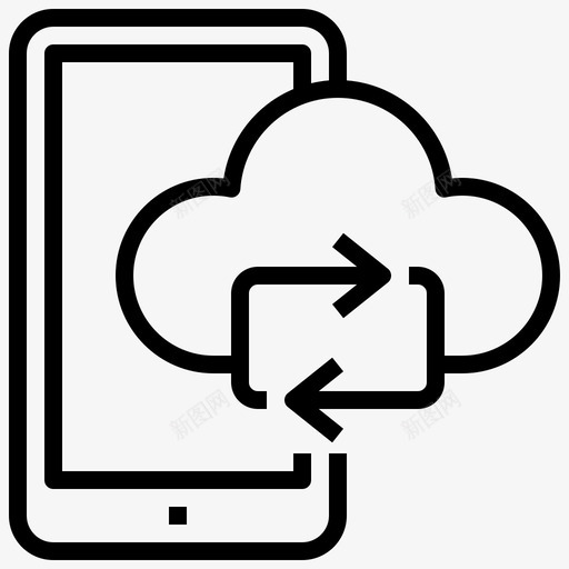 移动应用网络技术18线性svg_新图网 https://ixintu.com 移动 应用 网络技术 线性