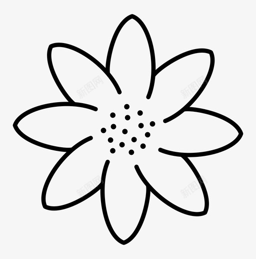 花自然花瓣svg_新图网 https://ixintu.com 花花 自然 花瓣 花粉 春天