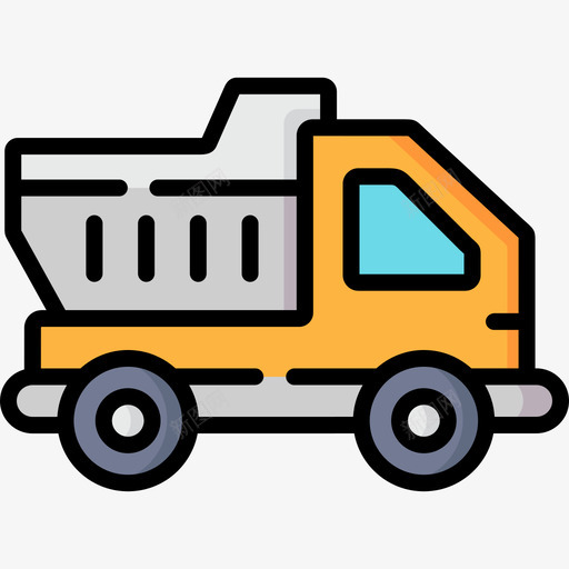 自卸车工程104线性颜色svg_新图网 https://ixintu.com 自卸车 工程 线性 颜色