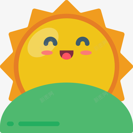日出可爱的天气1平淡svg_新图网 https://ixintu.com 日出 可爱 爱的 天气 平淡