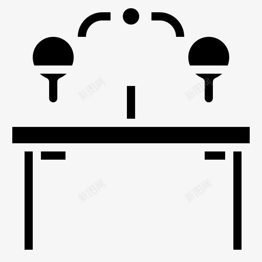 乒乓球办公家具8填充svg_新图网 https://ixintu.com 乒乓球 办公 家具 填充