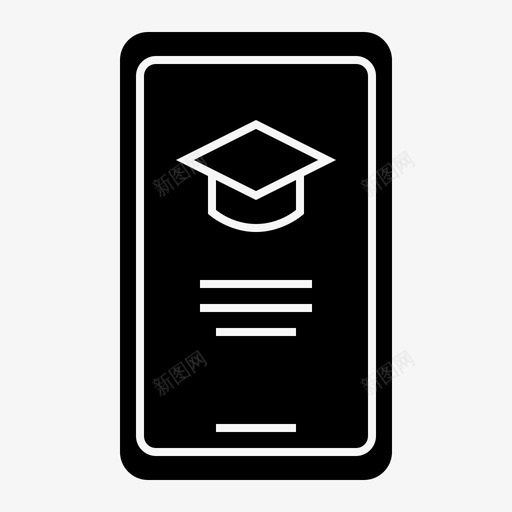 学习应用程序教育在线学习svg_新图网 https://ixintu.com 学习 应用程序 教育 在线学习 在线 智能 手机 字形