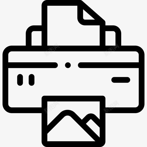 打印机平面设计师43线性svg_新图网 https://ixintu.com 打印机 平面 平面设计 设计师 线性
