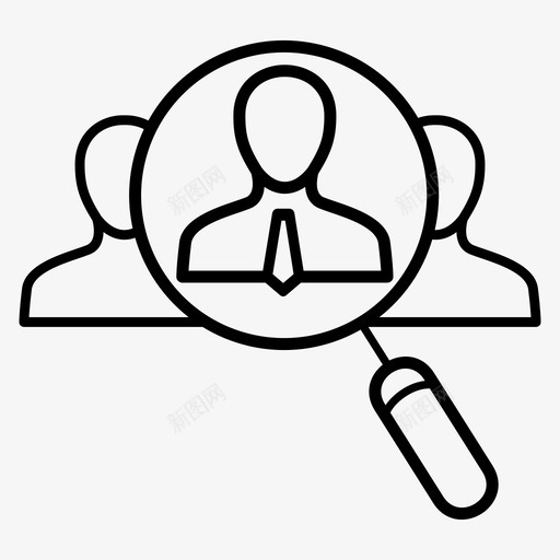 选择招募招聘svg_新图网 https://ixintu.com 目标 选择 招募 招聘 受众 观众 业务 线图 图标
