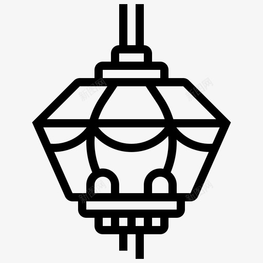 元宵灯灯笼灯中国svg_新图网 https://ixintu.com 中国 元宵 灯笼 灯中 装饰 节日 新年