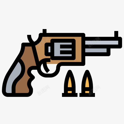 枪警察57线颜色svg_新图网 https://ixintu.com 警察 颜色