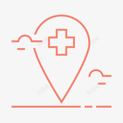 医院地点医疗svg_新图网 https://ixintu.com 地点 医院 医疗 别针 保持 健康