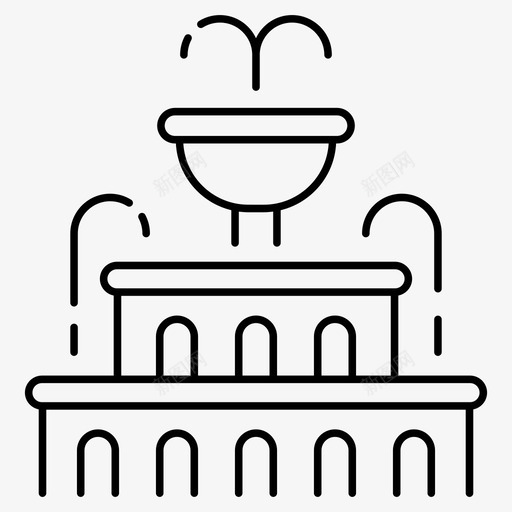 喷泉城市喷泉装饰喷泉svg_新图网 https://ixintu.com 喷泉 城市 装饰 花园 室内 建筑 矢量 矢量图 图标