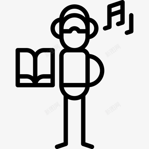 有声读物数字学习5线性svg_新图网 https://ixintu.com 有声 读物 数字 学习 线性