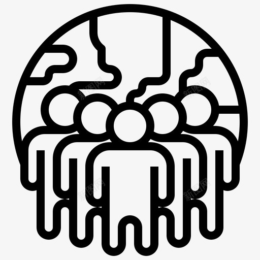 人口过剩气候变化37线性svg_新图网 https://ixintu.com 人口 过剩 气候变化 线性