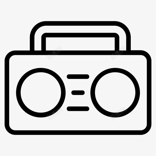 音箱音频设备盒式录音机svg_新图网 https://ixintu.com 录音机 盒式 音箱 音频 设备 音乐 多媒体 线路 图标