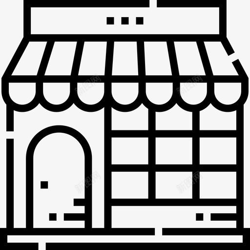 商店杂货店45线性svg_新图网 https://ixintu.com 商店 杂货店 线性