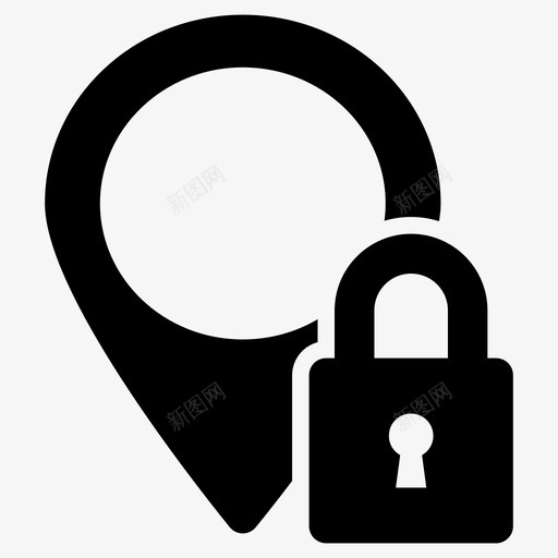 位置锁目的地锁gps锁svg_新图网 https://ixintu.com 位置 导航 目的地 锁锁 锁定 地址 地图 符号 图标