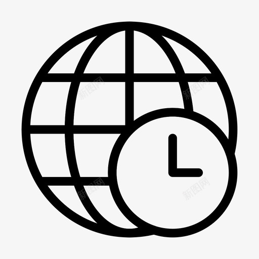 时间全球互联网svg_新图网 https://ixintu.com 互联网 网络 时间 全球 网络互联 网络服务 服务器 常规 线路