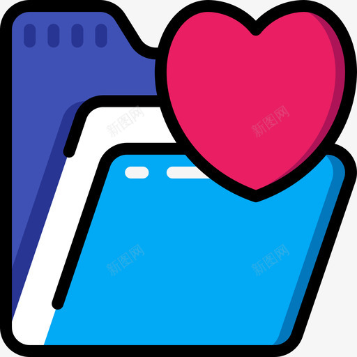 心文件和文件夹动作线颜色svg_新图网 https://ixintu.com 文件 文件夹 动作 颜色