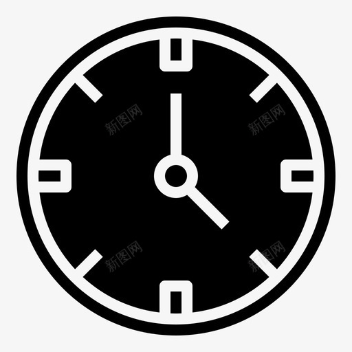 时钟办公家具8填充svg_新图网 https://ixintu.com 时钟 办公 家具 填充