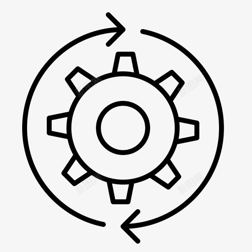业务cog齿轮svg_新图网 https://ixintu.com 业务 齿轮 优化 细线