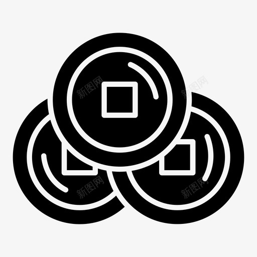 中国硬币亚洲中国svg_新图网 https://ixintu.com 中国 硬币 亚洲 唐人街 文化