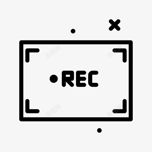 录音机照片视频线性svg_新图网 https://ixintu.com 录音机 照片 视频 线性
