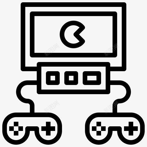 游戏机假日18线性svg_新图网 https://ixintu.com 游戏机 假日 线性