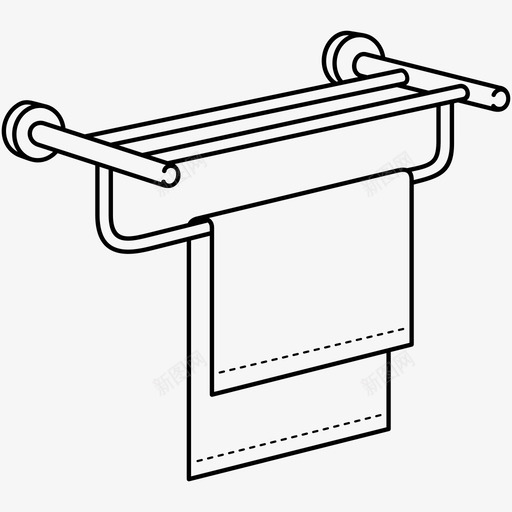 毛巾架浴巾淋浴器svg_新图网 https://ixintu.com 毛巾架 浴巾 淋浴器 卫生间 配件 擦布