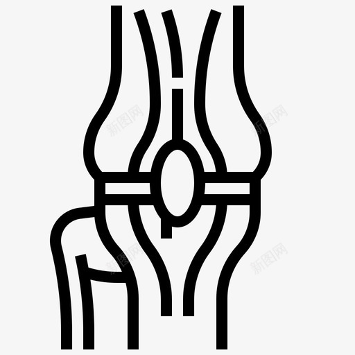 膝骨软骨svg_新图网 https://ixintu.com 膝骨 软骨 骨关节 腿人 器官
