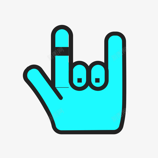 我爱你手势1svg_新图网 https://ixintu.com 我爱你 手势 多色 扁平 手绘 填充 可爱 圆润