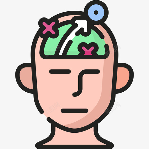 平面图人类思维54线颜色svg_新图网 https://ixintu.com 平面图 人类 思维 颜色