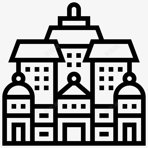 上贝尔维德宫巴洛克风格宫殿svg_新图网 https://ixintu.com 贝尔 维德 宫巴 洛克 风格 宫殿 维也纳 地标