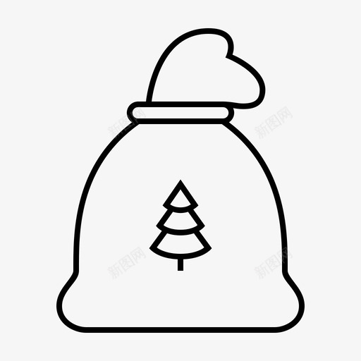 圣诞老人包圣诞礼物svg_新图网 https://ixintu.com 圣诞老人 包圣诞 圣诞 礼物 麻袋 圣诞快乐