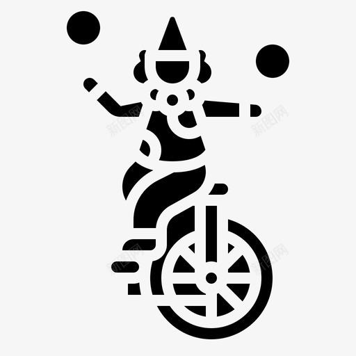 独轮车马戏团小丑svg_新图网 https://ixintu.com 马戏团 独轮车 小丑 杂耍 表演 元素 雕文