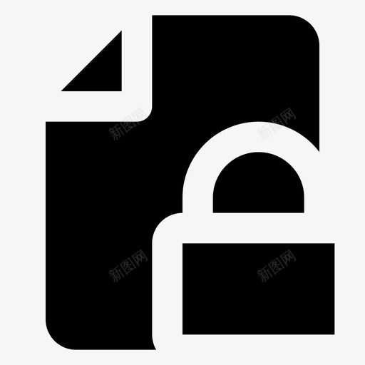 锁定文档文件纸张svg_新图网 https://ixintu.com 文档 锁定 文件 纸张