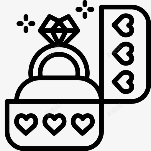 求婚钻戒情人节婚礼svg_新图网 https://ixintu.com 求婚 钻戒 情人节 婚礼