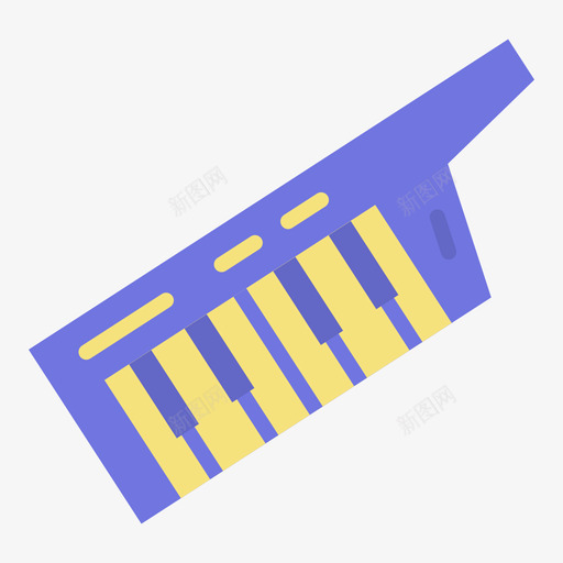 Keytar乐器17扁平svg_新图网 https://ixintu.com 乐器 扁平