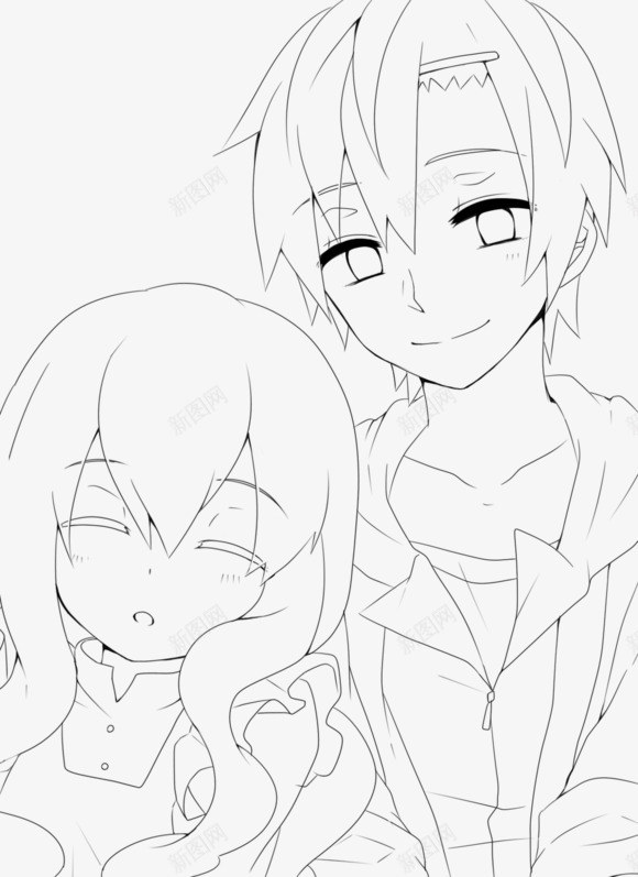 线稿漫画卡通人物绘画平面灵感二次元白底大图的png免抠素材_新图网 https://ixintu.com 二次 人物 卡通 卡通人 平面 次元 漫画 灵感 白底 线稿 绘画