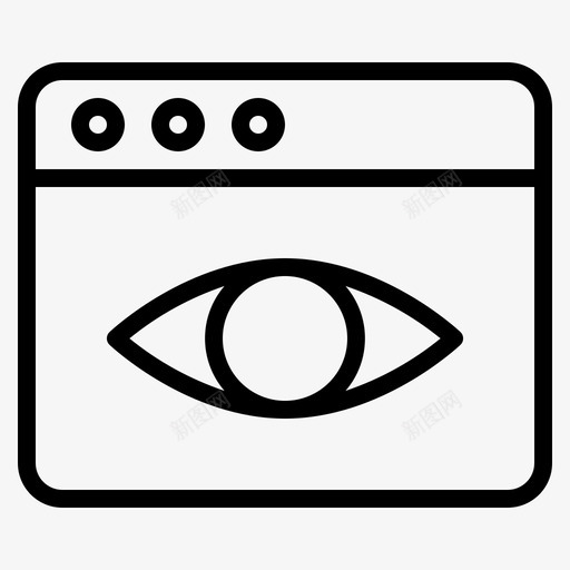 页面视图浏览器眼睛svg_新图网 https://ixintu.com 页面 视图 网页 浏览器 眼睛