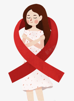 艾滋病志愿者公益服务宣传疾病预防爱心传递红丝带海报素材