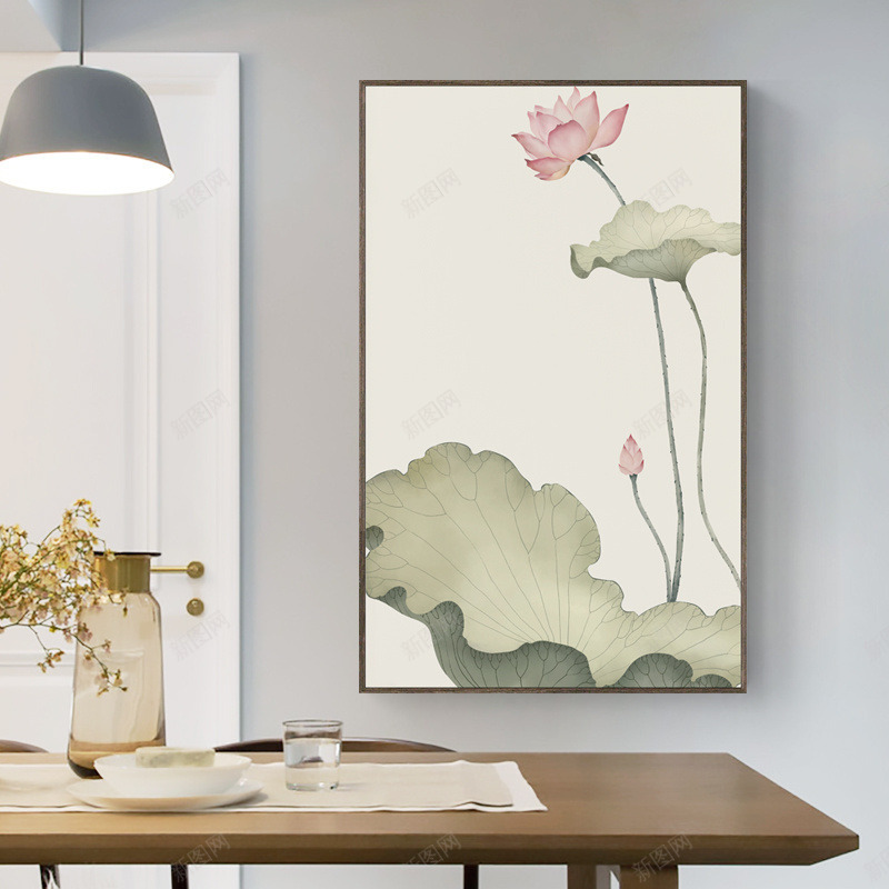 莲之恋新中式禅意客厅装饰画餐厅墙墙画三联画荷花挂画jpg设计背景_新图网 https://ixintu.com 之恋 新中式 中式 禅意 客厅 装饰画 餐厅 墙墙画 三联 荷花 挂画